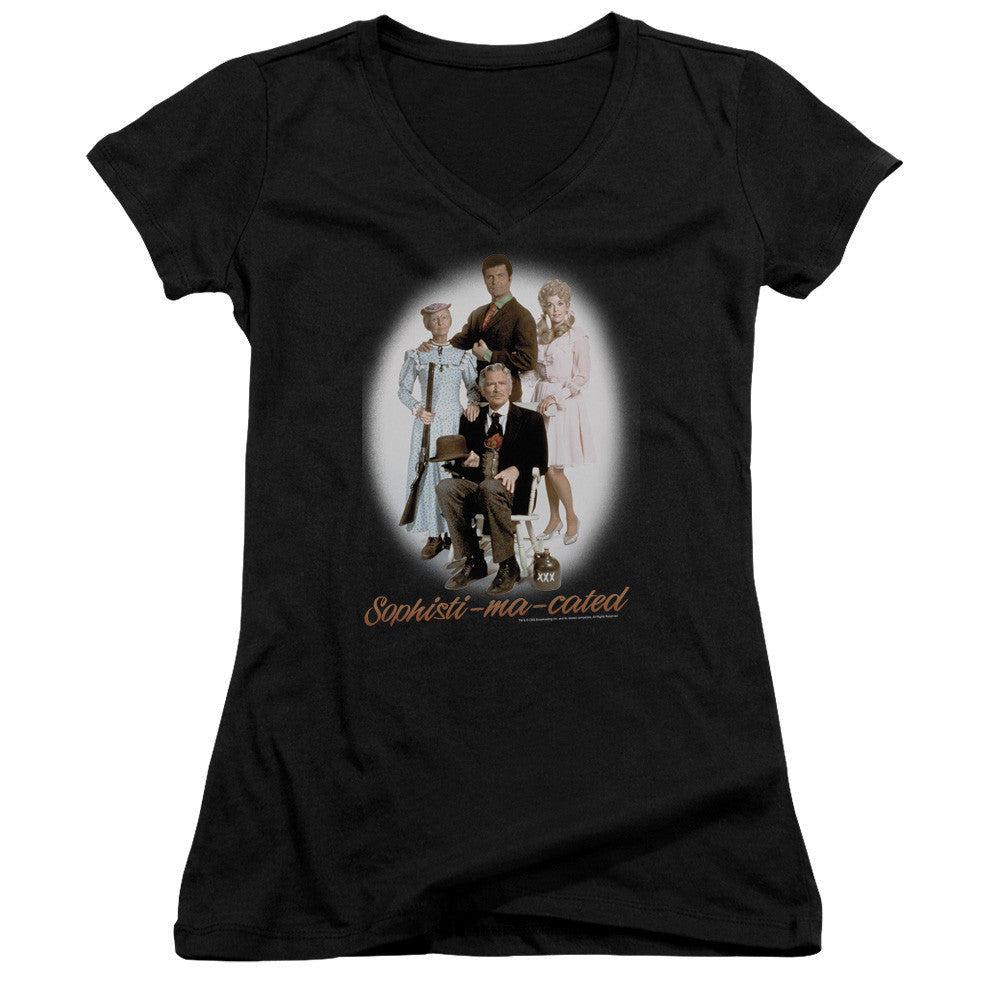 Juniors Sheer Cap Sleeve V-Neck