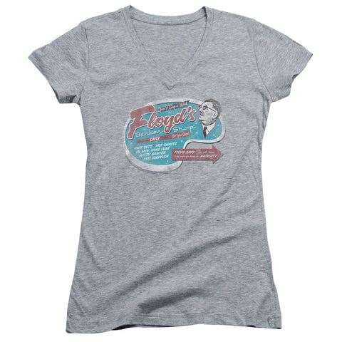 Juniors Sheer Cap Sleeve V-Neck