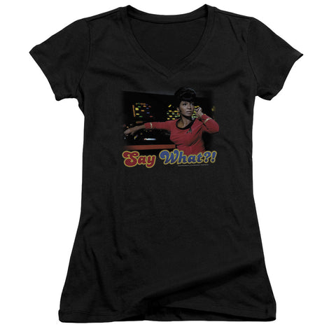 Juniors Sheer Cap Sleeve V-Neck