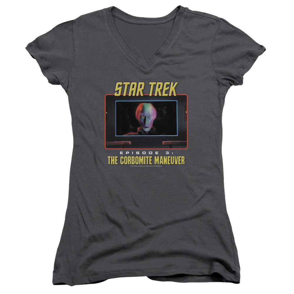 Juniors Sheer Cap Sleeve V-Neck