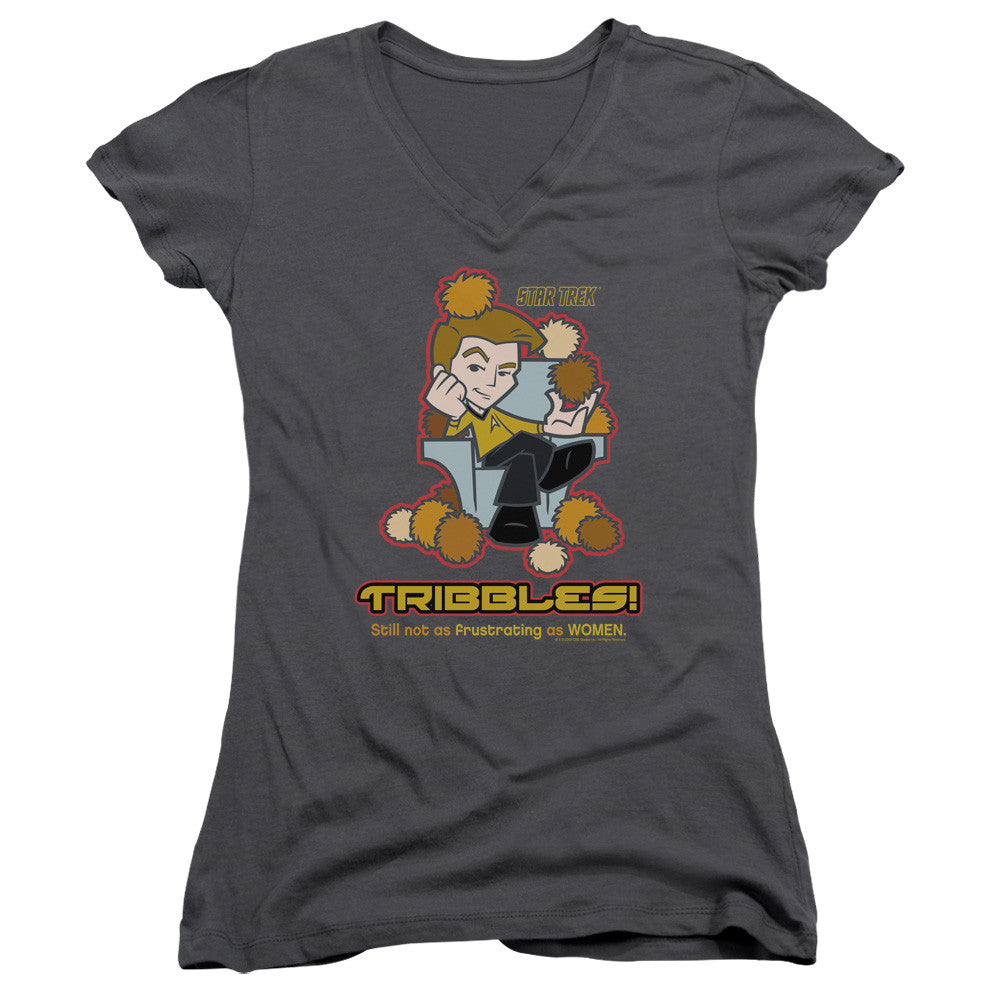 Juniors Sheer Cap Sleeve V-Neck