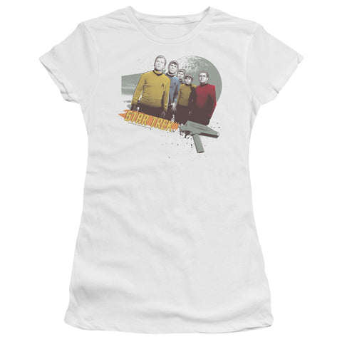 Juniors Sheer Cap Sleeve