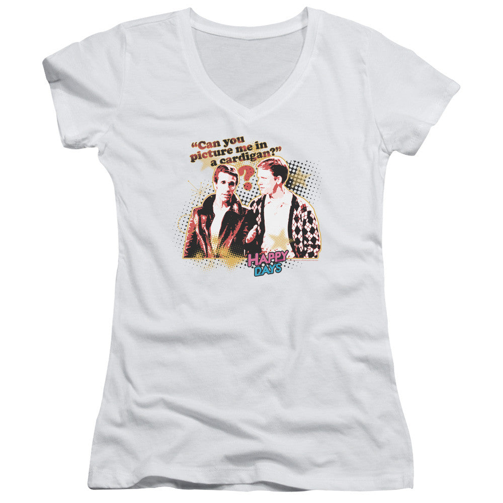 Juniors Sheer Cap Sleeve V-Neck