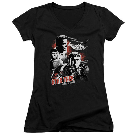 Juniors Sheer Cap Sleeve V-Neck