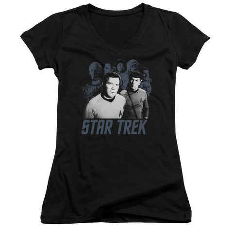 Juniors Sheer Cap Sleeve V-Neck