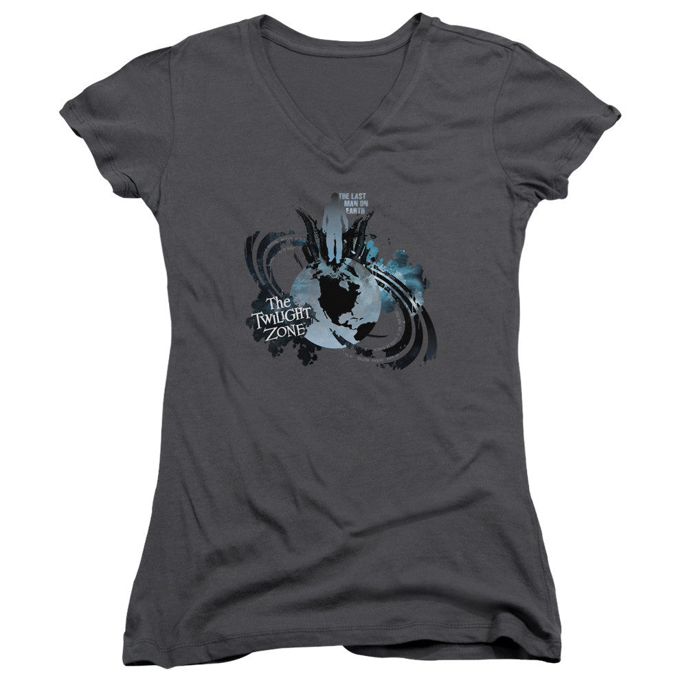 Juniors Sheer Cap Sleeve V-Neck