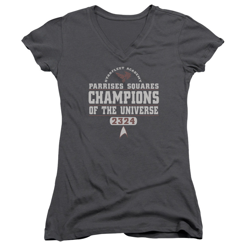 Juniors Sheer Cap Sleeve V-Neck