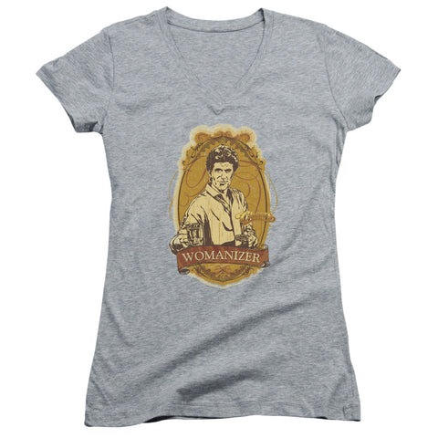 Juniors Sheer Cap Sleeve V-Neck