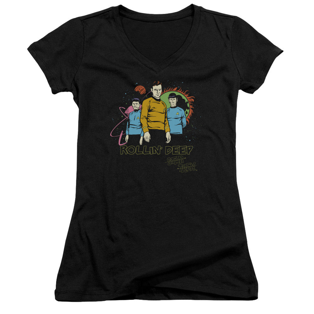 Juniors Sheer Cap Sleeve V-Neck