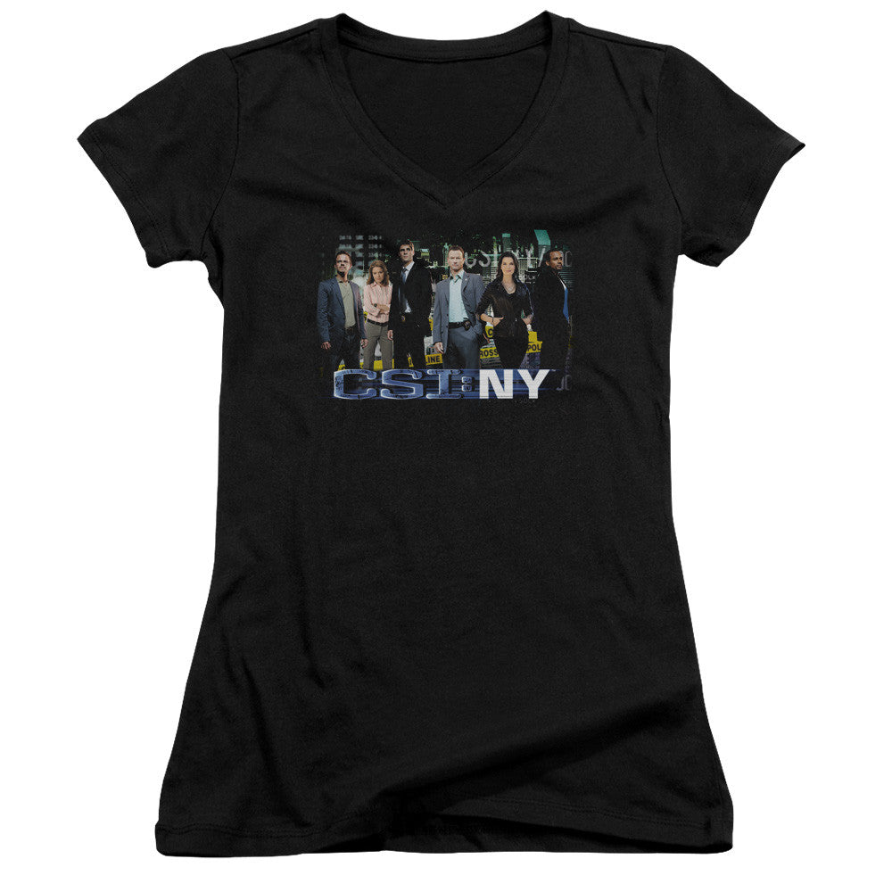 Juniors Sheer Cap Sleeve V-Neck