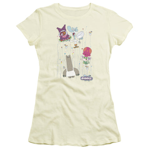 Juniors Sheer Cap Sleeve