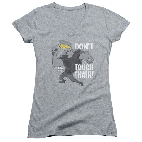 Juniors Sheer Cap Sleeve V-Neck