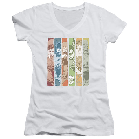 Juniors Sheer Cap Sleeve V-Neck