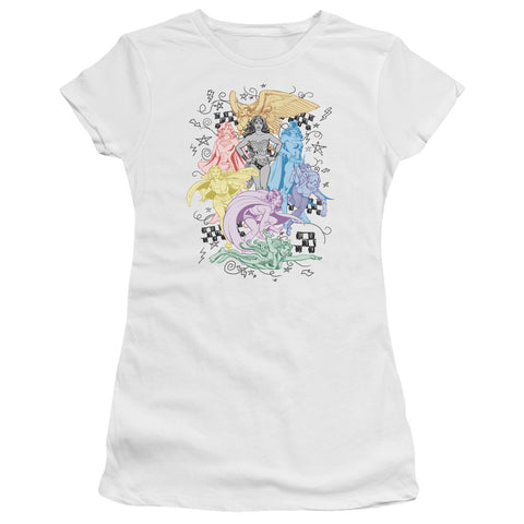 Juniors Sheer Cap Sleeve