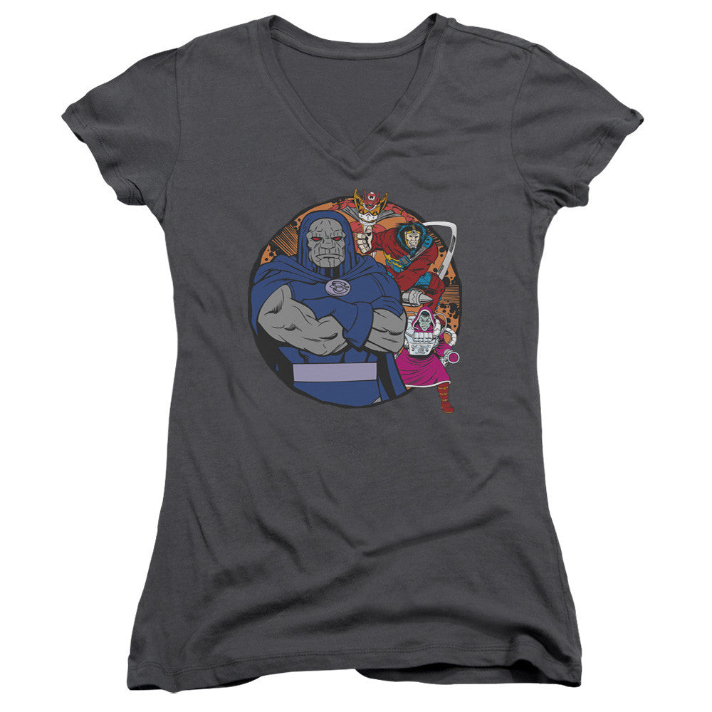 Juniors Sheer Cap Sleeve V-Neck