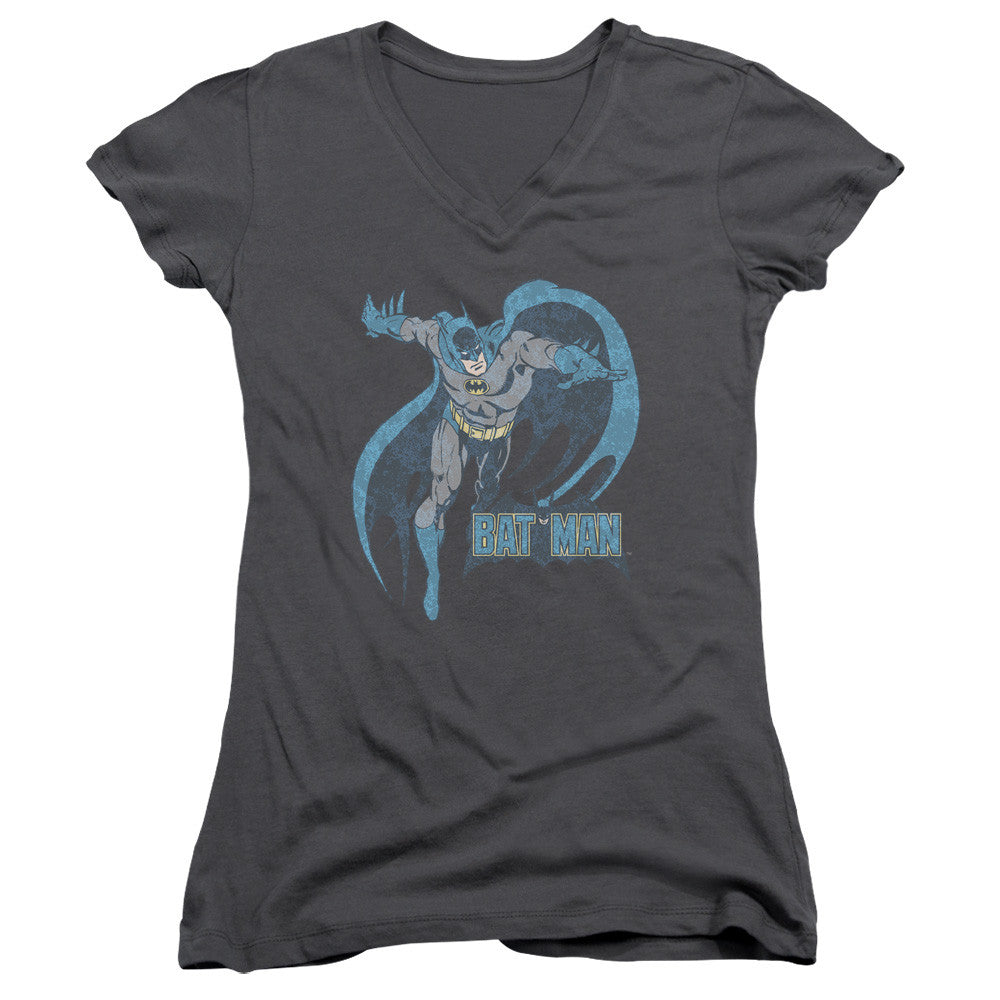 Juniors Sheer Cap Sleeve V-Neck