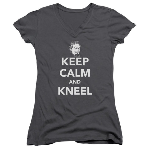 Juniors Sheer Cap Sleeve V-Neck