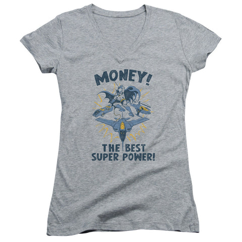 Juniors Sheer Cap Sleeve V-Neck