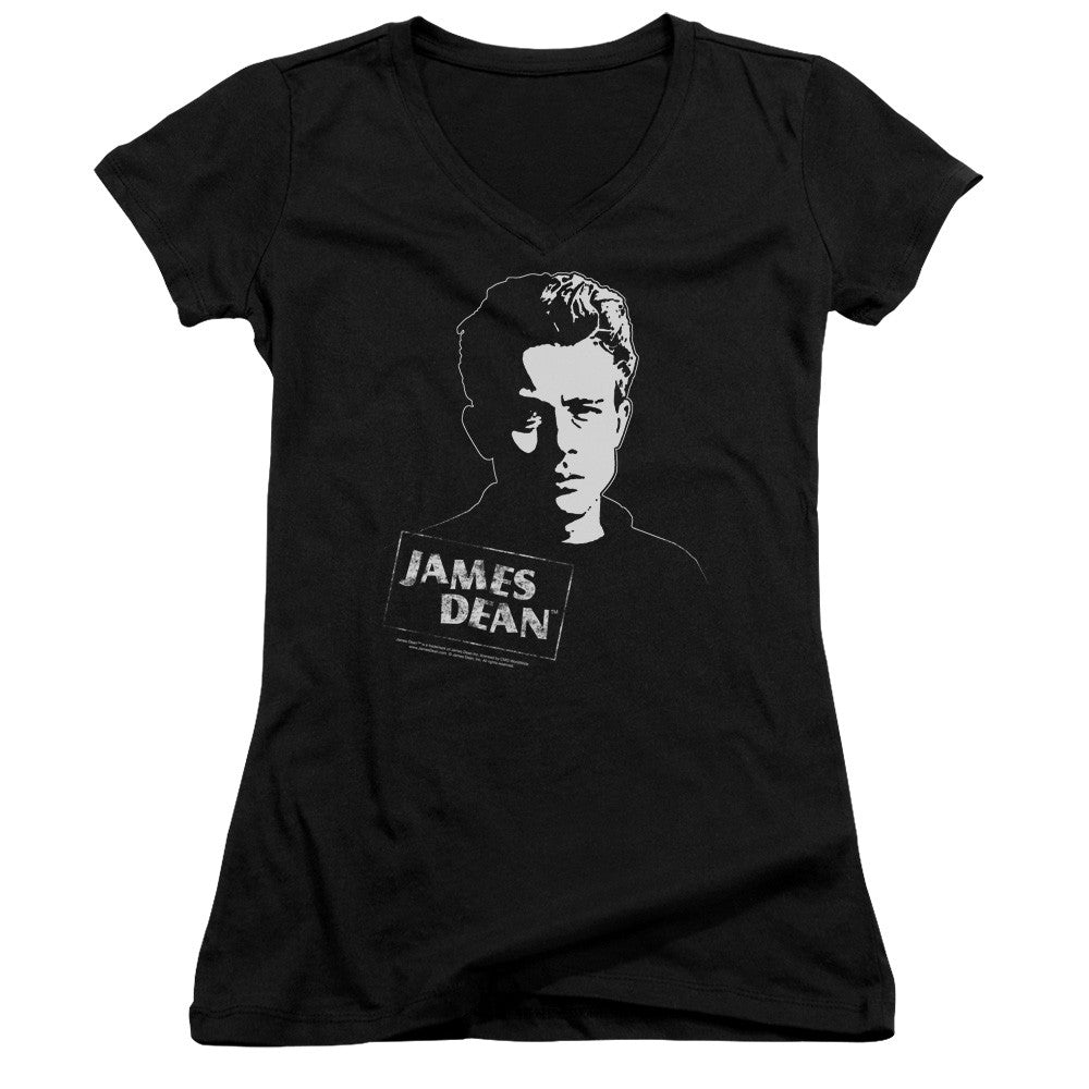 Juniors Sheer Cap Sleeve V-Neck