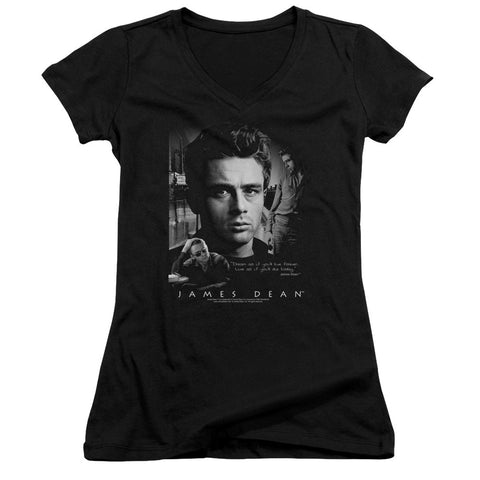 Juniors Sheer Cap Sleeve V-Neck