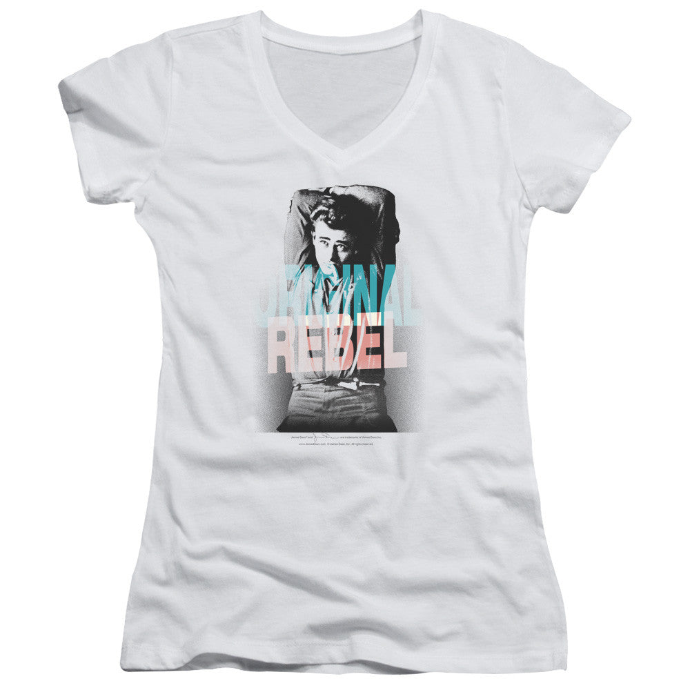 Juniors Sheer Cap Sleeve V-Neck