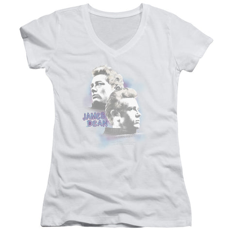 Juniors Sheer Cap Sleeve V-Neck