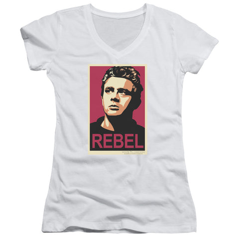 Juniors Sheer Cap Sleeve V-Neck