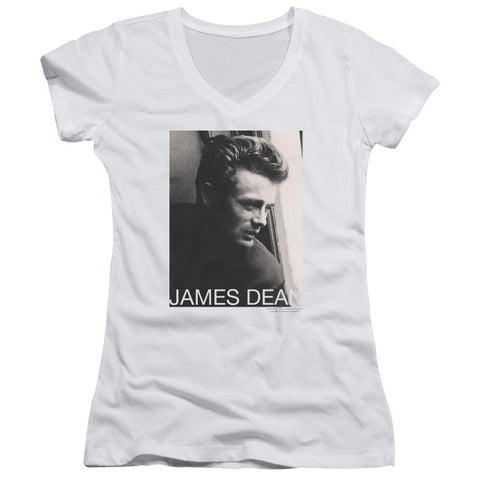 Juniors Sheer Cap Sleeve V-Neck