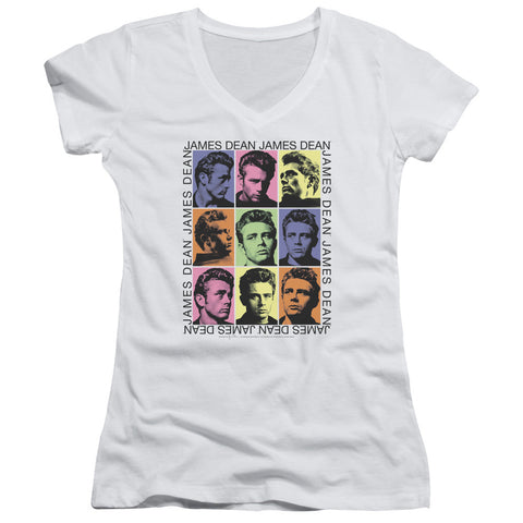 Juniors Sheer Cap Sleeve V-Neck