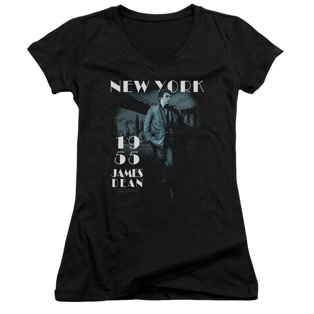 Juniors Sheer Cap Sleeve V-Neck