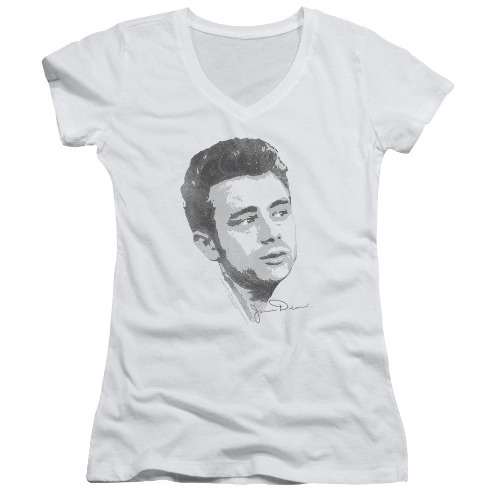 Juniors Sheer Cap Sleeve V-Neck