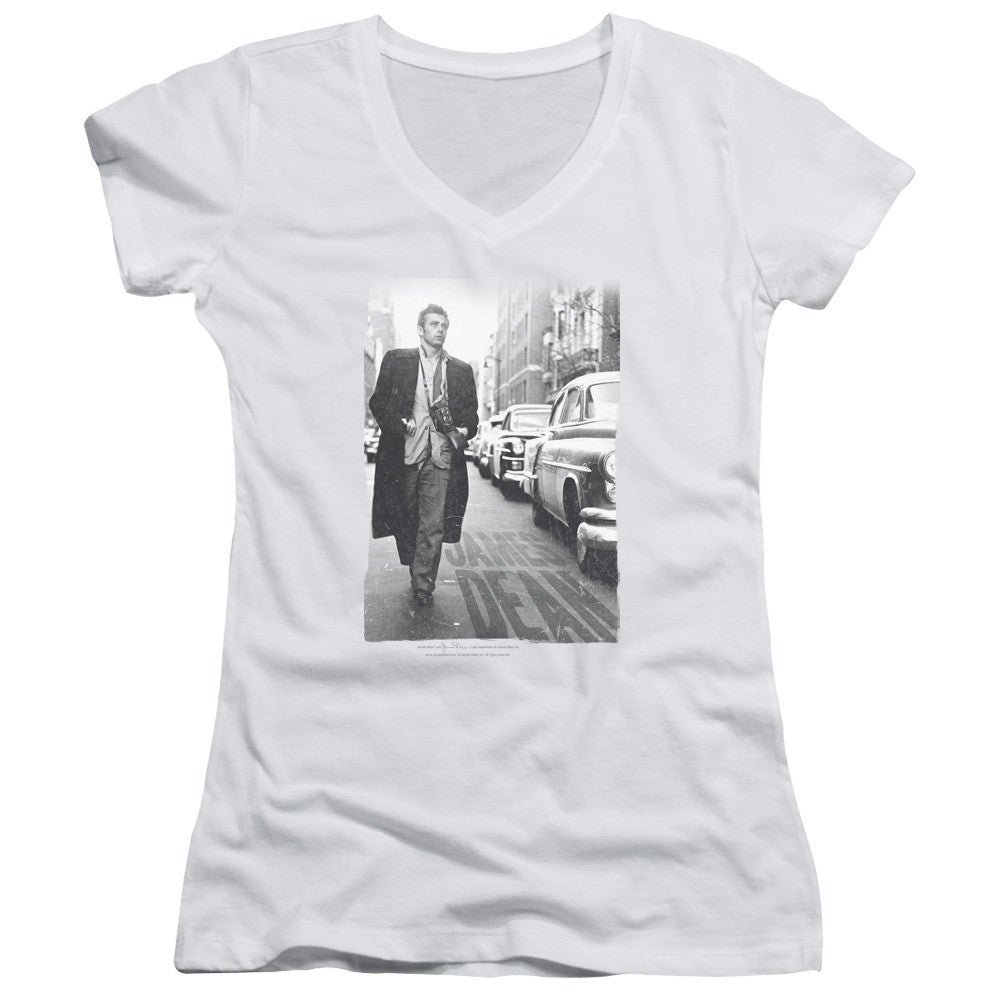 Juniors Sheer Cap Sleeve V-Neck