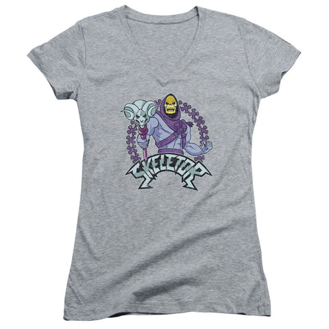 Juniors Sheer Cap Sleeve V-Neck