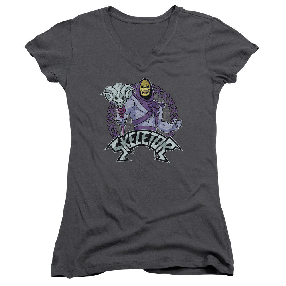 Juniors Sheer Cap Sleeve V-Neck