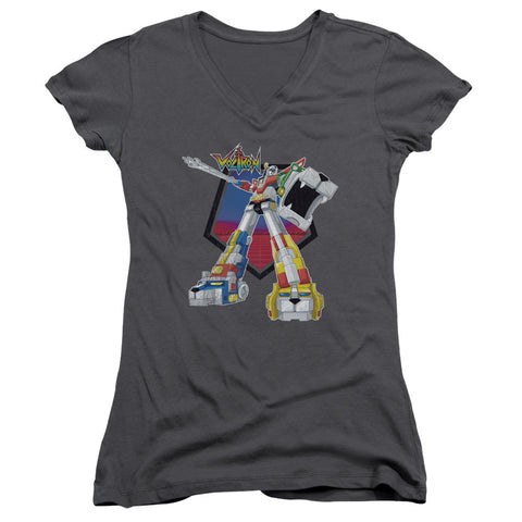 Juniors Sheer Cap Sleeve V-Neck