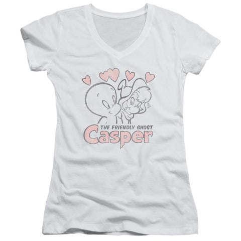 Juniors Sheer Cap Sleeve V-Neck