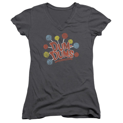 Juniors Sheer Cap Sleeve V-Neck