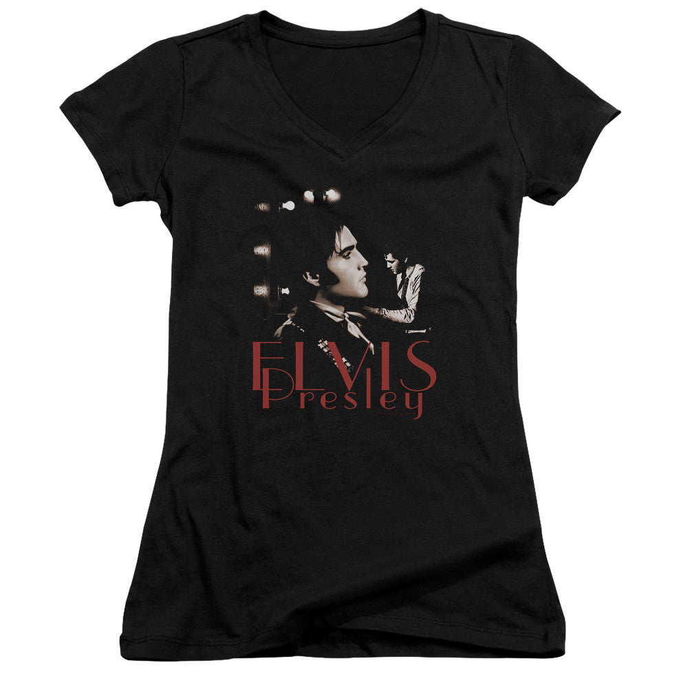 Juniors Sheer Cap Sleeve V-Neck