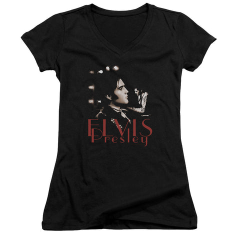 Juniors Sheer Cap Sleeve V-Neck