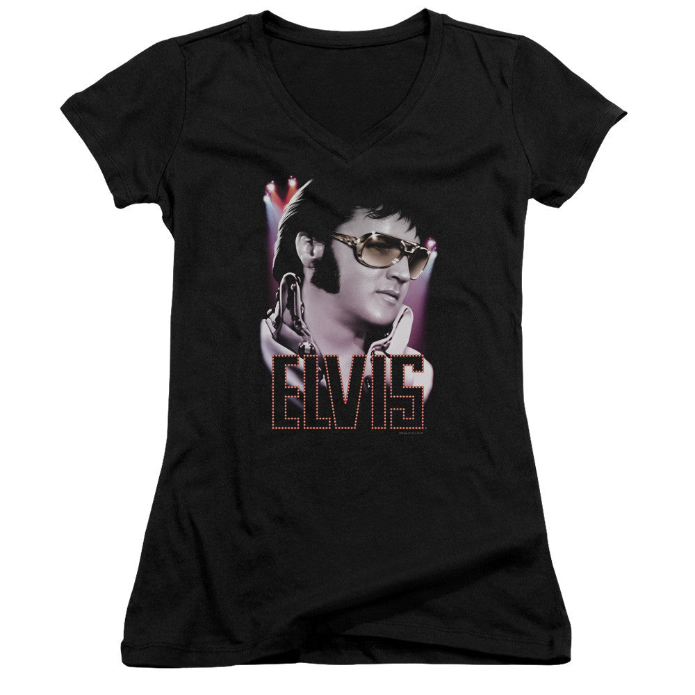 Juniors Sheer Cap Sleeve V-Neck