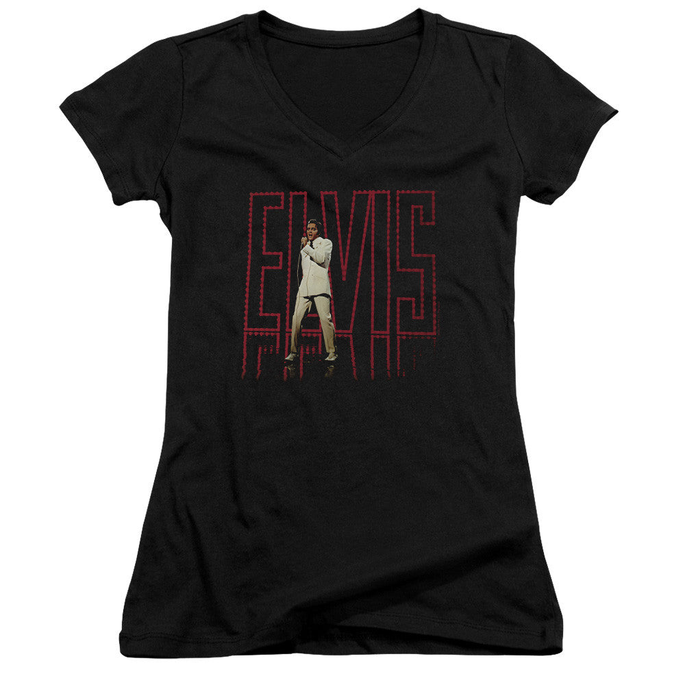 Juniors Sheer Cap Sleeve V-Neck