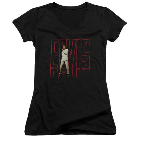 Juniors Sheer Cap Sleeve V-Neck