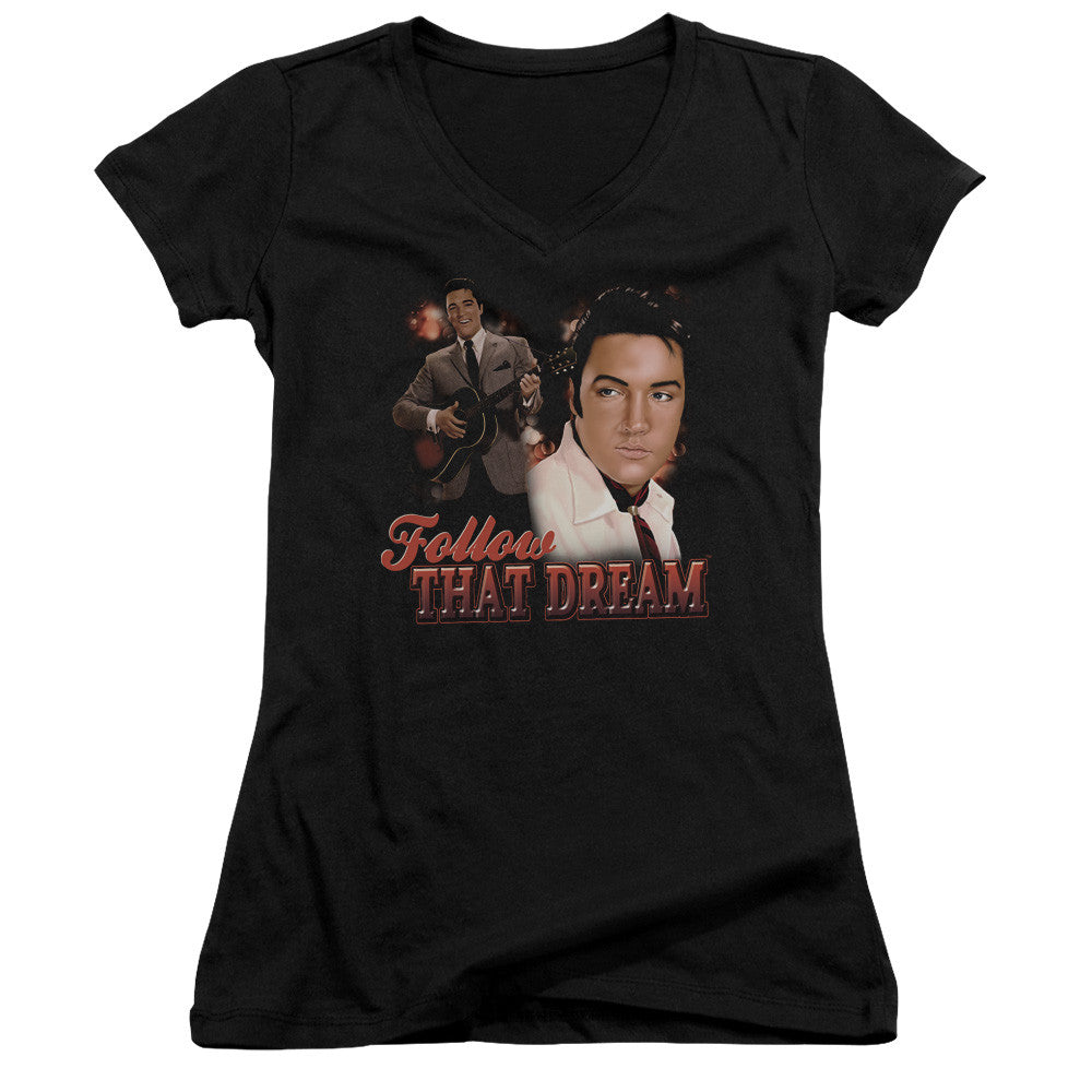 Juniors Sheer Cap Sleeve V-Neck