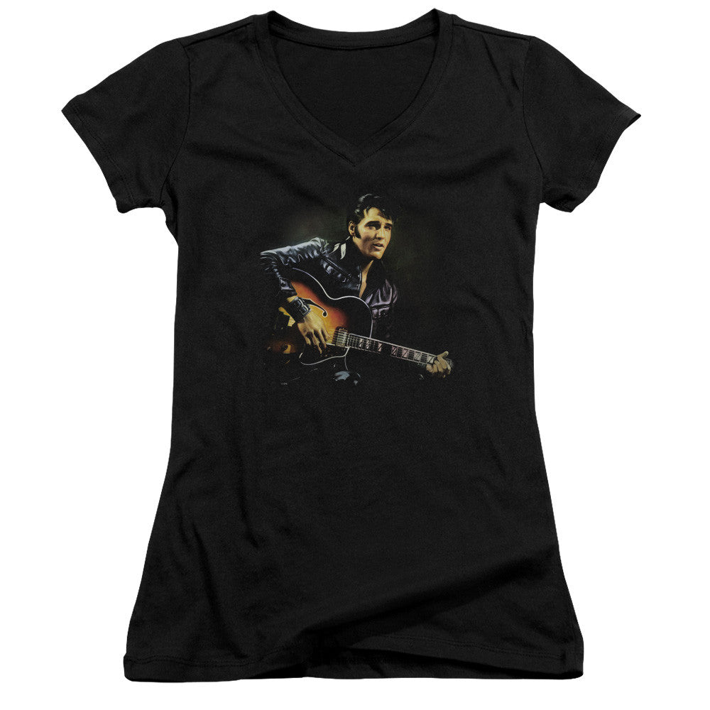 Juniors Sheer Cap Sleeve V-Neck