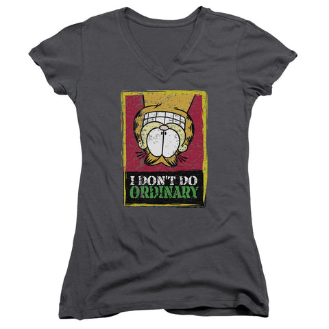 Juniors Sheer Cap Sleeve V-Neck