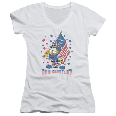 Juniors Sheer Cap Sleeve V-Neck