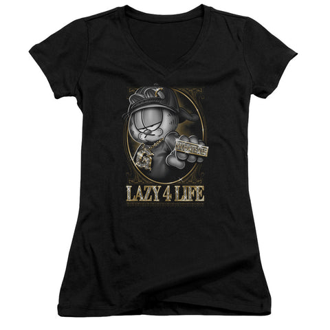 Juniors Sheer Cap Sleeve V-Neck