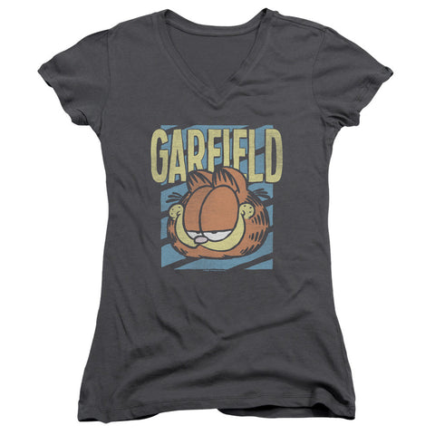 Juniors Sheer Cap Sleeve V-Neck