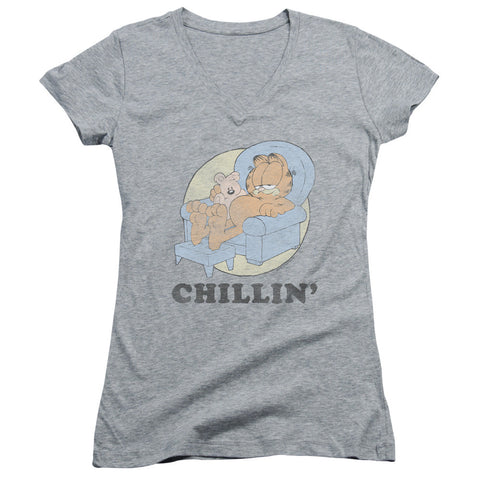 Juniors Sheer Cap Sleeve V-Neck