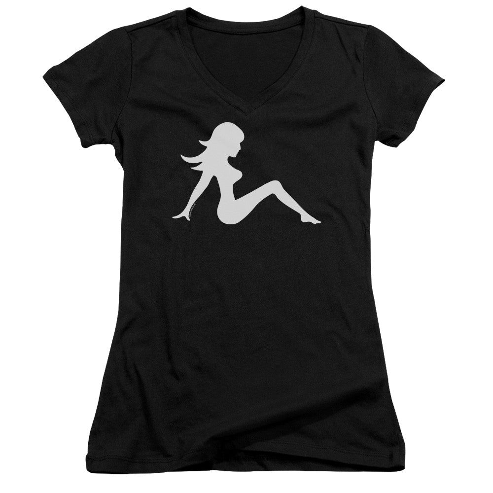 Juniors Sheer Cap Sleeve V-Neck